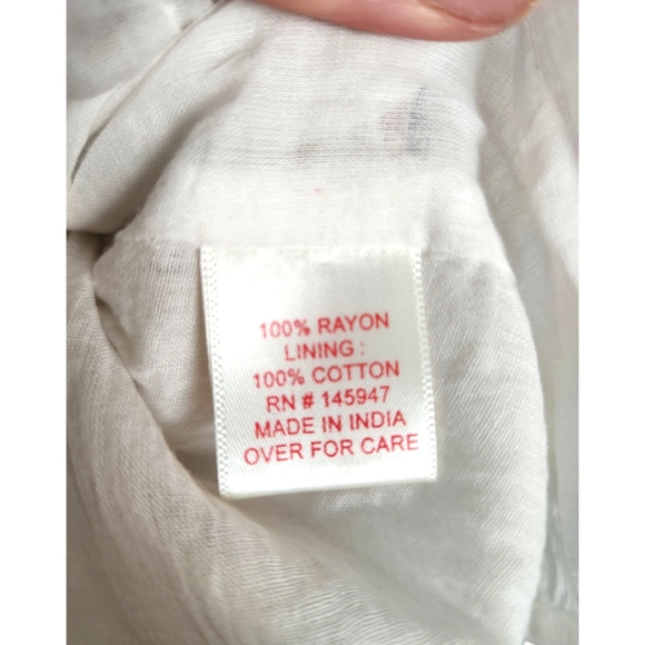 True Destiny Boho Colorful Tasseled Off the Shoulder Mini Dress Rayon Size Large - Picture 7 of 8